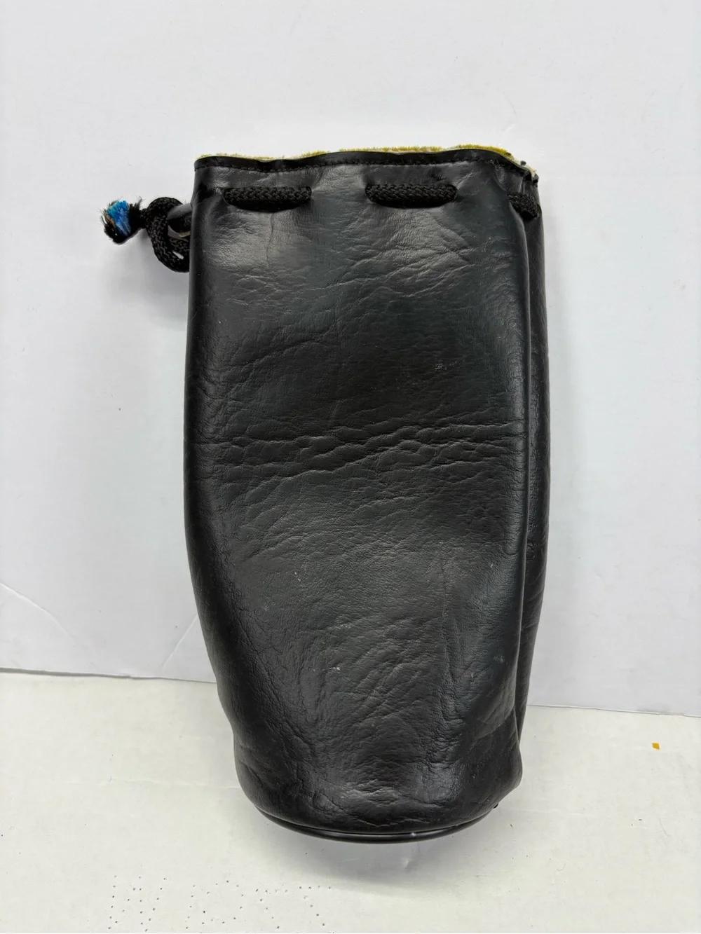 Vintage Camera Lens Bag Black Drawstring Pouch Soft Padded Drawstring